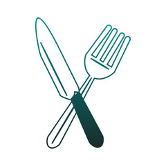 Knife and fork cutlery vector illustration graphic design