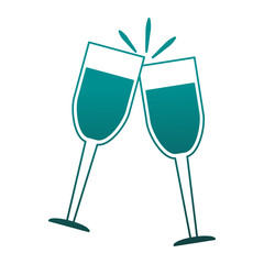 Wine cups isolated vector illustration graphic design