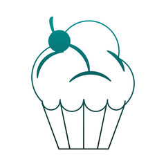 Cupcake dessert isolated vector illustration graphic design