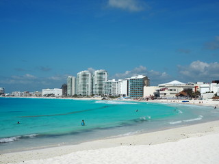 the beach in Cancun