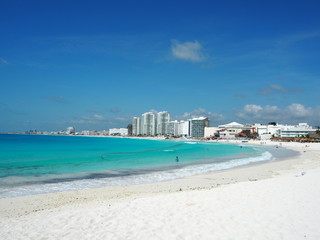 the beach in Cancun