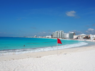 Caribbean sea in Cancun