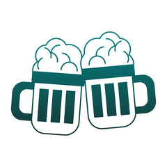 Beers glass cups vector illustration graphic design