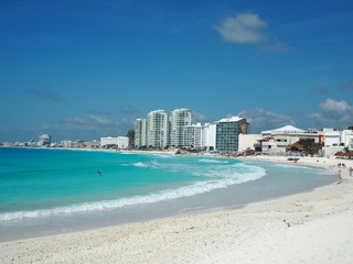 the beach in Cancun