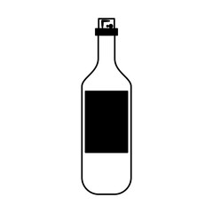 Wine bottle isolated vector illustration graphic design