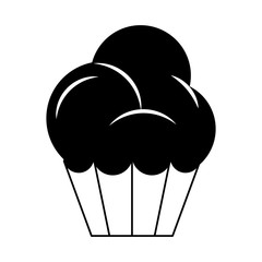 Cupcake dessert isolated vector illustration graphic design