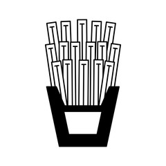 French fries box vector illustration graphic design