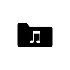 Music folder vector icon