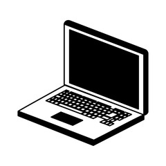 Laptop pc technology vector illustration graphic design
