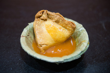 Mo-Mo :: fried dumplings local food of Nepal