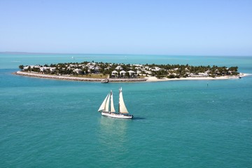 Sailboat sailing