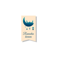 Ramadan Kareem Greeting Card Vector Template Design Illustration