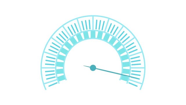Pressure gauge flat animation. Available in 4K FullHD video render footage