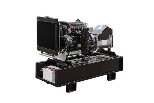 Mobile, Portable Diesel Or Gasoline Generator With A Radiator, Black, With Remote Control.