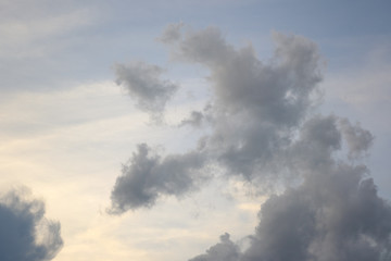 cloud before rainy storm,gray and color sky