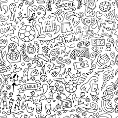 Soccer tournament, football league team international championship. Seamless pattern for your design