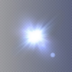 star on a transparent background,light effect,vector illustration. explosion with sparkles.Sun.magic
