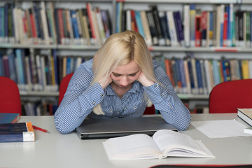 Unhappy Student With Too Much to Study