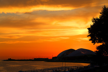 Photo of wonderful beautiful sunset