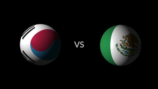 Soccer game Korea Republic vs Mexico