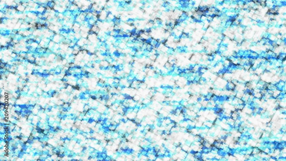 Aufkleber abstract geometric square box blue color glowing pattern background rotate moving, seamless looping 