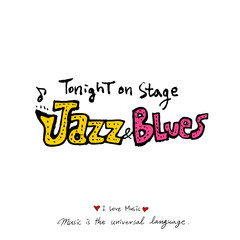 음악회 포스터 / 손으로 그린 음악 일러스트