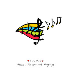 음악회 포스터 / 손으로 그린 음악 일러스트