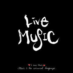 음악회 포스터 / 손으로 그린 음악 일러스트