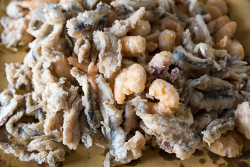 Tasty mixed fried fish