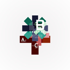 Paper option steps diagram infographic layout