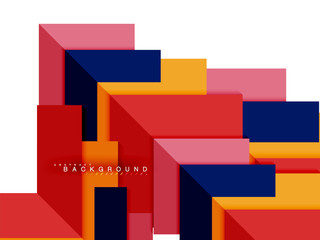 Multicolored abstract geometric shapes, geometry background for web banner