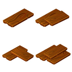 Wood Game Icon on White Background