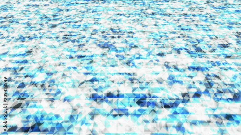 Aufkleber abstract geometric polygon square box and triangle perspective view blue color glowing pattern backg