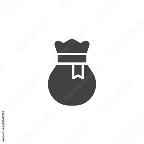 Money Bag Vector Icon Filled Flat Sign For Mobile Concept - 