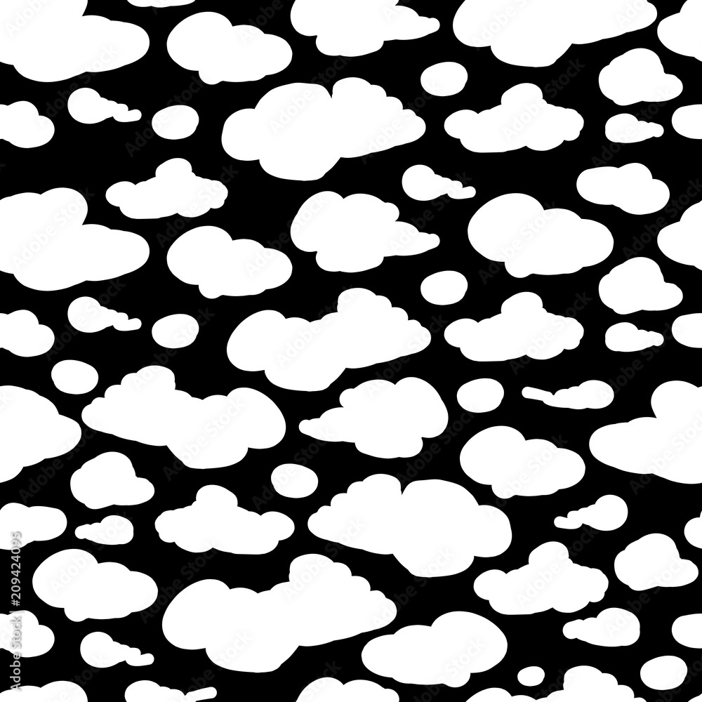 Aufkleber clouds background, seamless pattern for your design