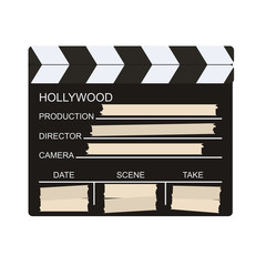 blank of director clapboard  isolated on transparent background vector illustration
