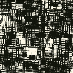 Abstract grunge vector background. Monochrome raster composition of irregular graphic elements.