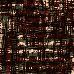 Abstract grunge vector background. Color raster composition of irregular overlapping graphic elements.