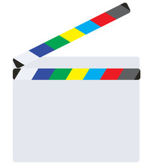 blank of director clapboard  isolated on transparent background vector illustration

