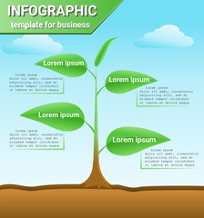 Creative vector illustration Info graphic template for business tree
