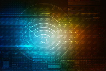 
2d illustration technology background