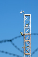 surveillance camera on the pole dome camera