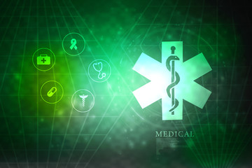 2d illustration Health care and medical logo 