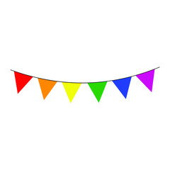 Rainbow colored bunting
