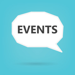 events written on speech bubble- vector illustration