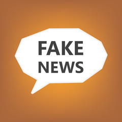 Fake News written on speech bubble- vector illustration