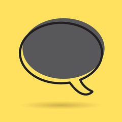 speech bubble icon- vector illustration