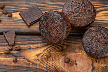 Chocolate muffins with