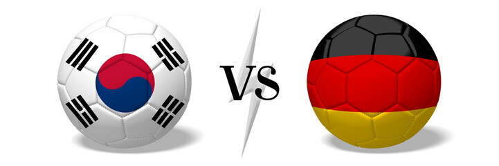Obraz premium Soccer championship - South Korea vs Germany