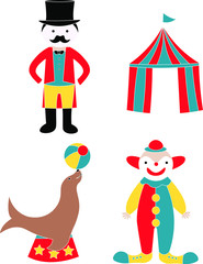 Circus in vector